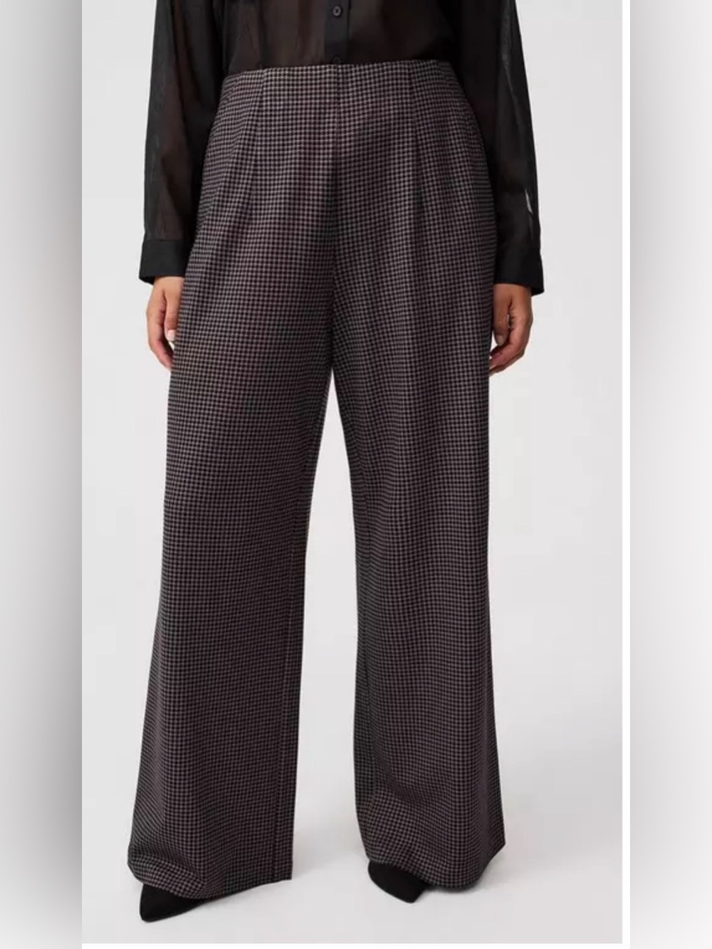 torrid Black‎ & Gray Houndstooth Wide-Leg Pants